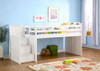 Beatrice White Twin Junior Loft Bed with Stairs Room
