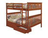 Park City Full over Full Bunk Bed shown with Optional Set of 2 Underbed Storage Drawers