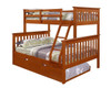 Park City Twin over Full Bunk Bed shown with Optional Twin Trundle