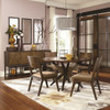 Metropolitan Hazelnut Dining Side Chairs shown with Optional Round Pedestal Dining Table