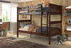 Weatherford Dark Cappuccino Twin over Twin Bunk Beds Room