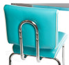 Hound Dog 1950's Retro Kitchen Chair Back Detail shown with Tropic Turquoise Vinyl