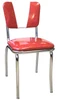 Bel Air Retro Diner Chair shown with Red Cracked Ice Vinyl