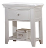 Trixie White 1 Drawer Open Nightstand