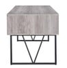 Adam Weathered Gray Writing Desk Side View