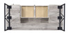 Adam Weathered Gray Writing Desk Bottom View