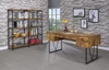 Andria Nutmeg Writing Desk shown with Large Bookcase Room