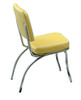 American Pie 50's Retro Kitchen Chair Side View shown with Baron Yellow Vinyl