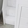 Chelsea White Twin Size Storage Loft Bed with Stairs Stair Detail