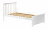 Chelsea White Twin Size Storage Loft Bed with Stairs Optional Bottom Twin Size Bed