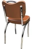 Melborn Retro Diner Chair Back shown with Chestnut Vinyl