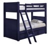 Annapolis Blue Twin XL Bunk Beds shown with Optional Twin XL Storage Trundle