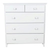 Chelsea White 5 Drawer Chest Front View