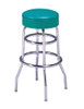Delphinius Retro Swivel Bar Stool shown with Deep Sea Vinyl