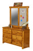 Gracie Amber Wood Frame Mirror shown with Optional 6 Drawer Dresser