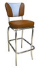 Caelum Retro Bar Stool shown with Chestnut Vinyl