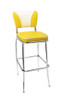 Caelum Retro Bar Stool shown with Bright Yellow Vinyl