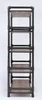 Atos 5 Shelf Pipe Metal and Wood Bookshelf Side View