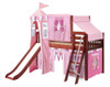 Sleeping Beauty Chestnut Twin Low Girls Princess Loft Bed-Slatted Ends Sleeping Beauty Chestnut Twin Low Girls Princess Loft Bed-Slatted Ends