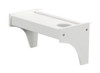 Stella White Bedside Shelf with Cupholder Angled View