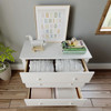 Chelsea White 3 Drawer Chest Front View Drawers Open Room