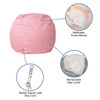 Soft Pink Dot Bean Bag Chairs for Kids Details