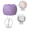 Lavender Dot Bean Bag Chairs for Kids Details