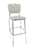 Ara Retro Bar Stool shown with Grey Cracked Ice Vinyl