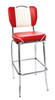 Luna Retro Bar Stool with American Beauty Vinyl