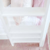 Lily White Queen over Queen Bunk Bed Ladder Detail Room