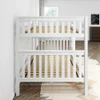 Lily White Queen over Queen Bunk Bed Left Side Bed End Detail Room