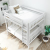 Lily White Queen over Queen Bunk Bed Top View Room