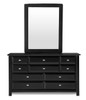 McCormick Road Black Cherry 9 Drawer Dresser shown with Optional Vertical Mirror