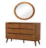 Mame Oak Oval Mirror