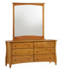 Kirkwood Oak Vertical Mirror shown with Optional 6 Drawer Dresser