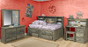 Gracie Driftwood Big Bookcase Twin Bed with Storage