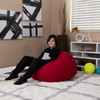 Red Bean Bag Chairs for Kids with Kid Room