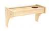 Lingo Natural Bedside Shelf with Cupholder Angled View