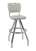 Ariel Retro Swivel Bar Stool shown with Grey Cracked Ice Vinyl