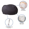 Steel Gray Bean Bag Chairs for Teens Details