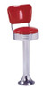 Nat King Cole Retro Swivel Bar Stool shown with Polaris Sparkle Red Planet Vinyl