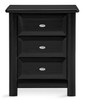 McCormick Road Black Cherry 3 Drawer Nightstand Front View