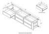 Ravenswood Honey Big Bookcase Bed with Storage Drawer Dimensions