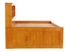 Ravenswood Honey Big Bookcase Full Size Bed with Storage End View