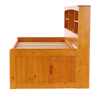 Ravenswood Honey Big Bookcase Twin Bed with Storage End View