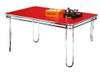 Hit Parade 1950's Retro Dining Table shown with Cola Red Formica Top