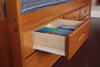 Stoney Creek Honey Bookcase Captains Bed with Trundle Drawer Detail