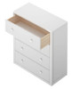 Stella White 4 Drawer Dresser Angled View Drawer Out
