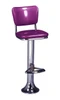 Bob Hope Retro Swivel Bar Stool shown with Impact Orchid Polaris Sparkle Vinyl