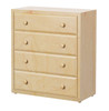 Lingo Natural 4 Drawer Dresser without Crown and Base